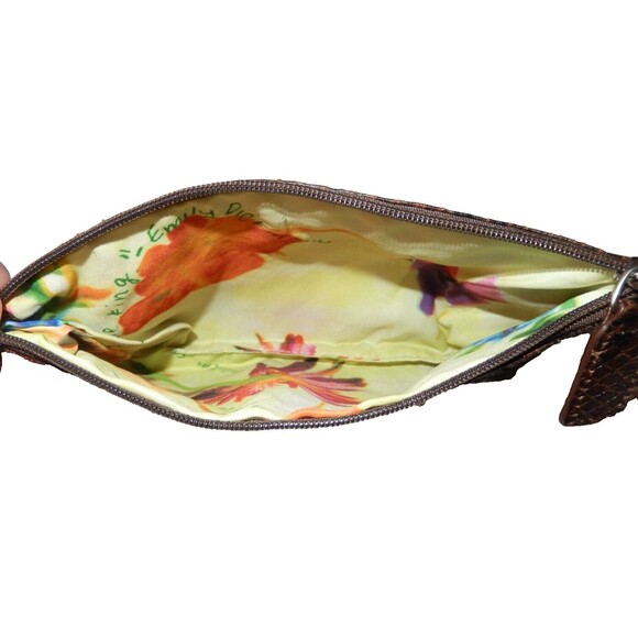 Carlos Falchi Fatto a Mano Shoulder Handbag Purse Brown Snakeskin Reptile Print - Picture 10 of 10